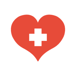 coeur avec croix de santé